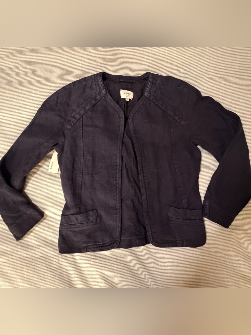 Wilfred 100% linen dark blue jacket